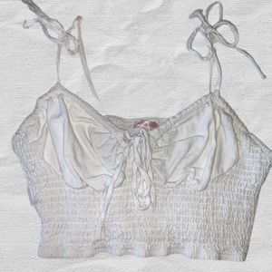 PacSun White Tie Top